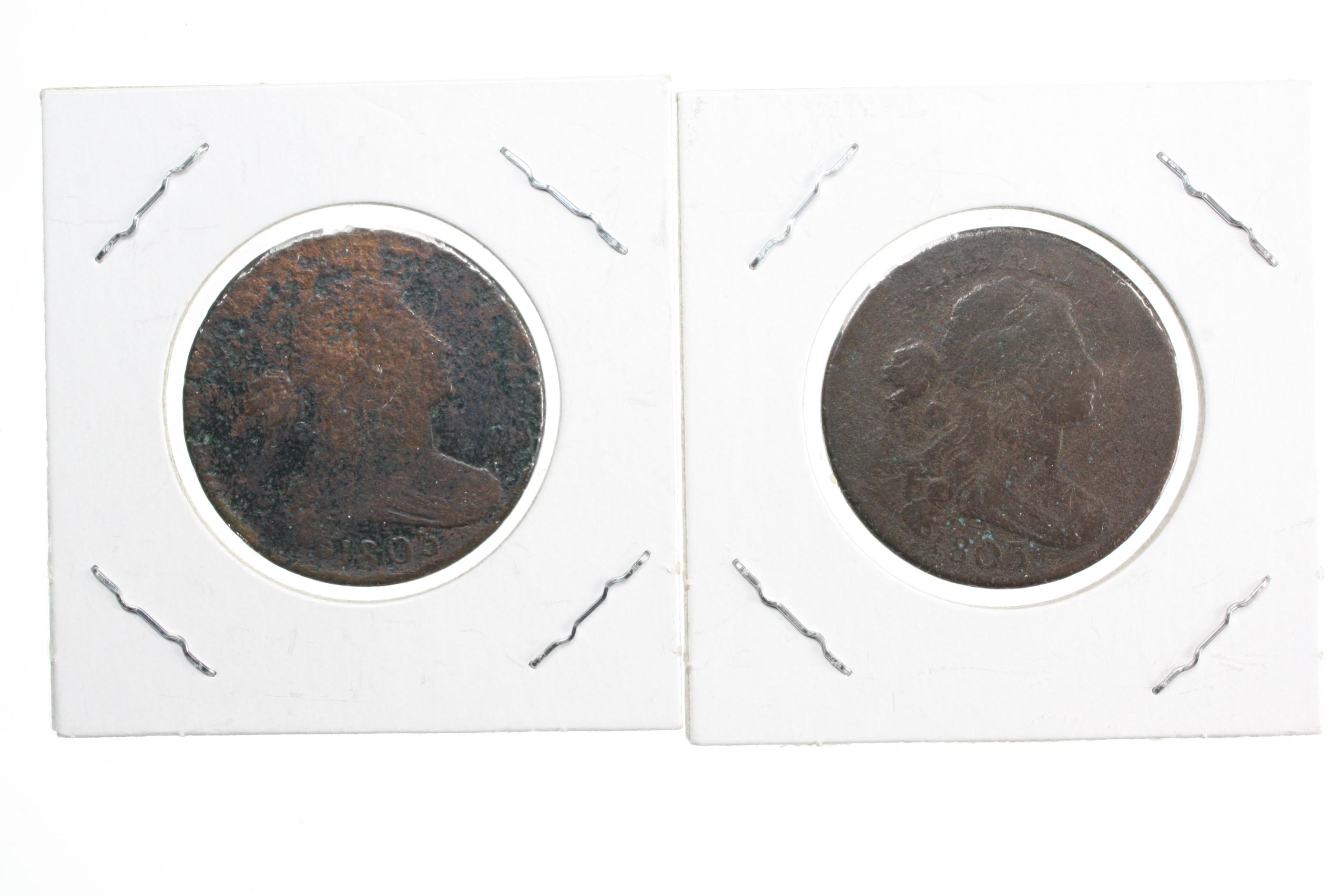 (2) 1803 Large Cents