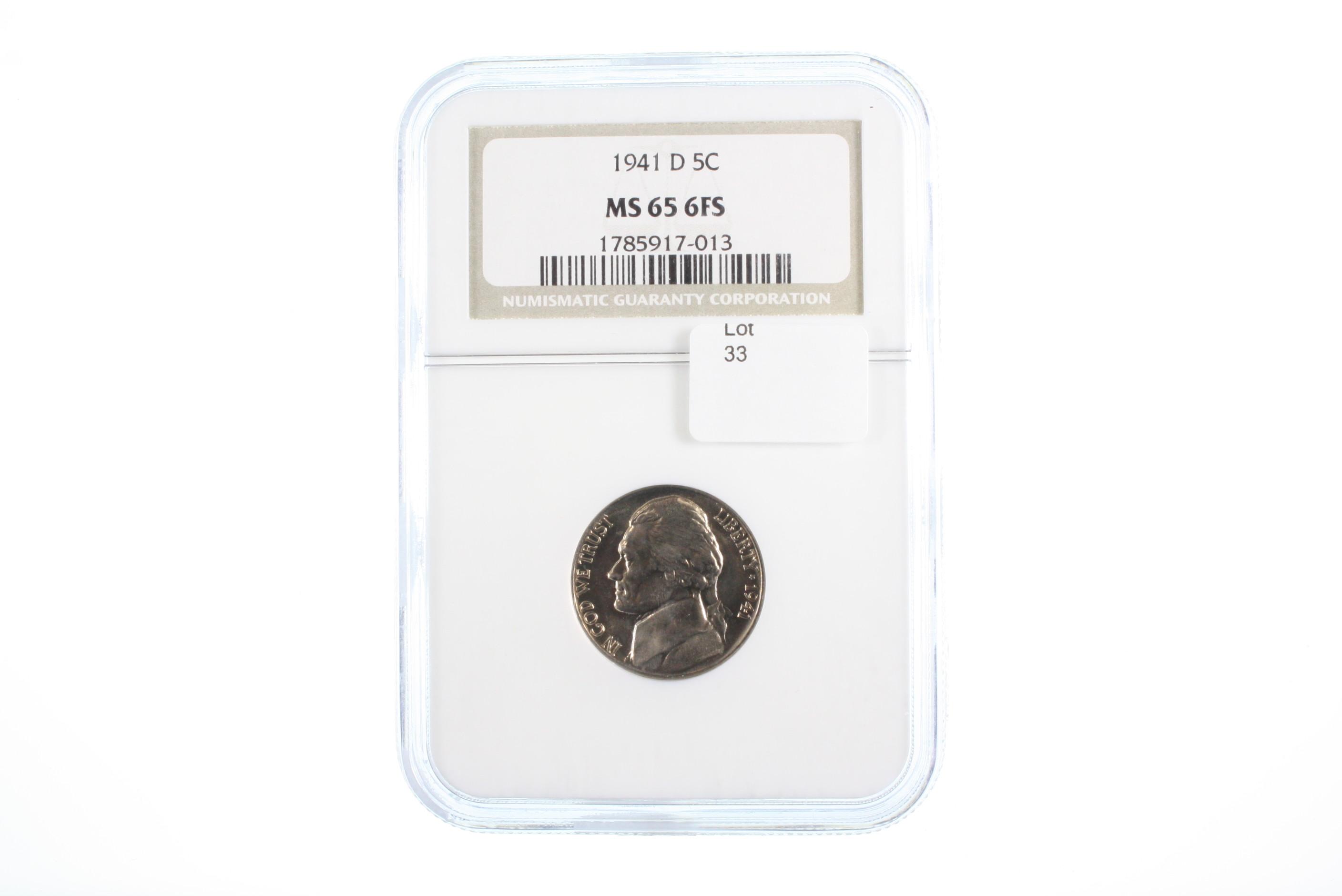 1941-D Nickel - Graded NGC MS65 6FS