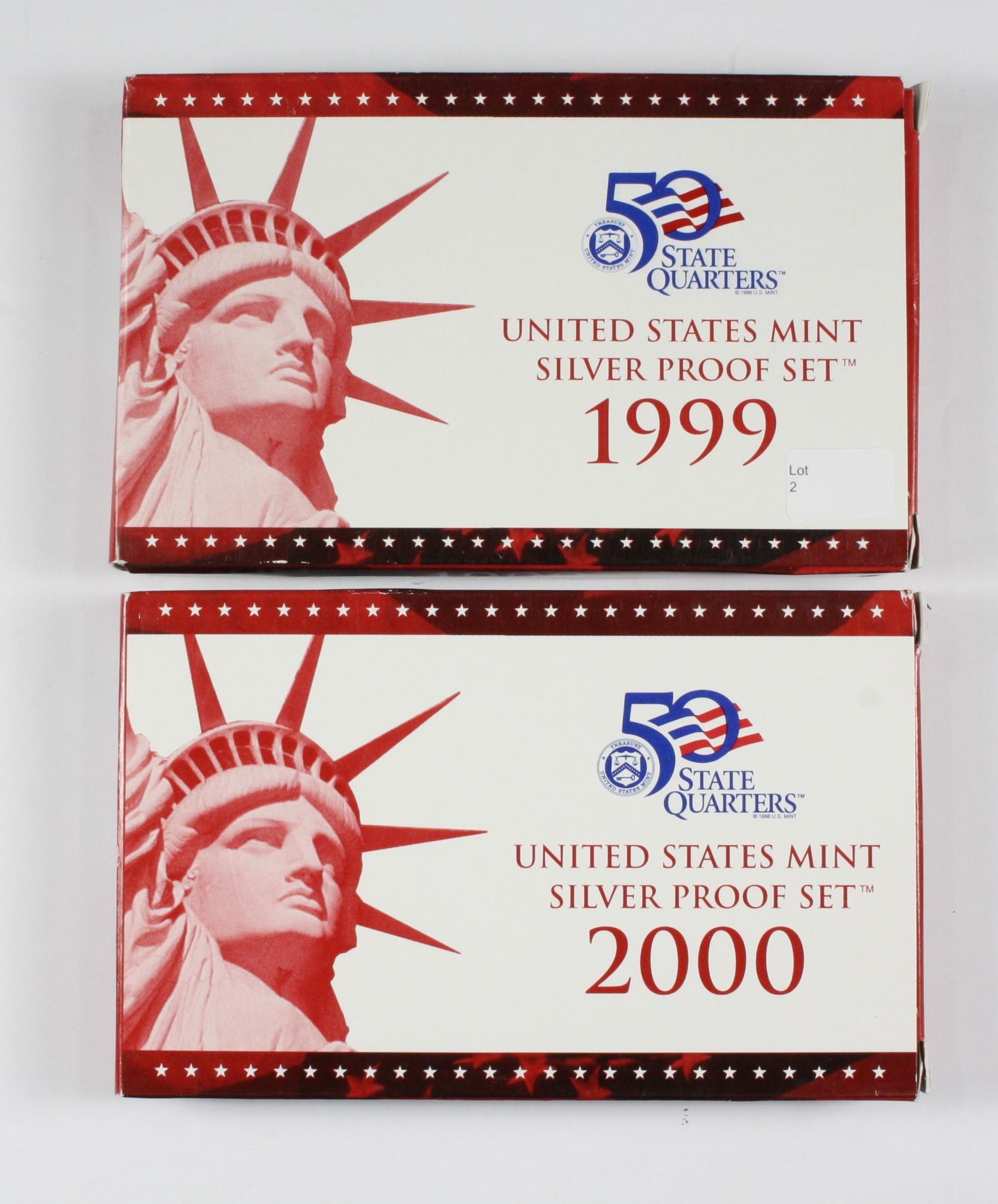 (2) US Mint Silver Proof Sets: 1999/2000