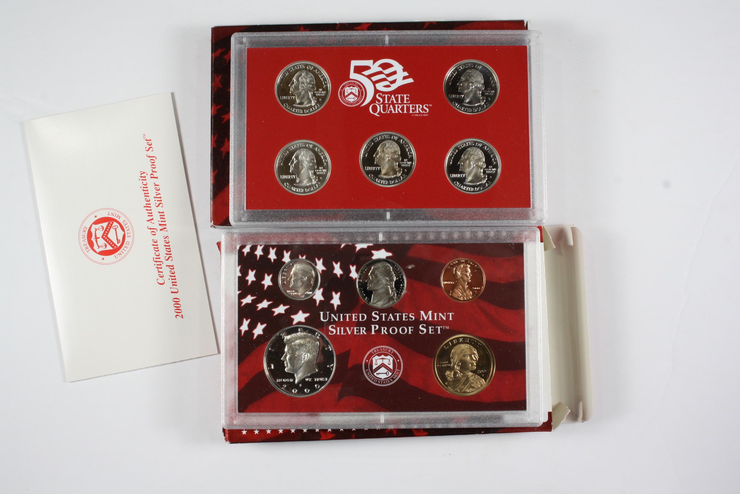 (2) US Mint Silver Proof Sets: 2000/2002