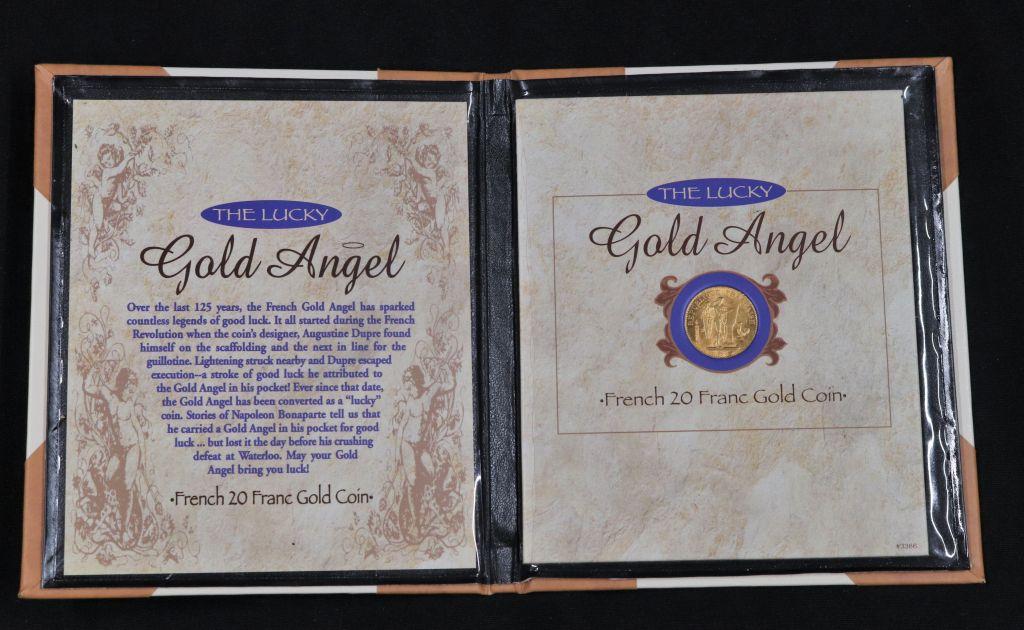 French Gold Angel 20 Franc Gold Coin
