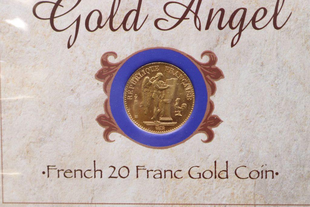 French Gold Angel 20 Franc Gold Coin