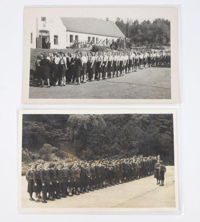 Group of (2) Nazi BDM Photo Postcards