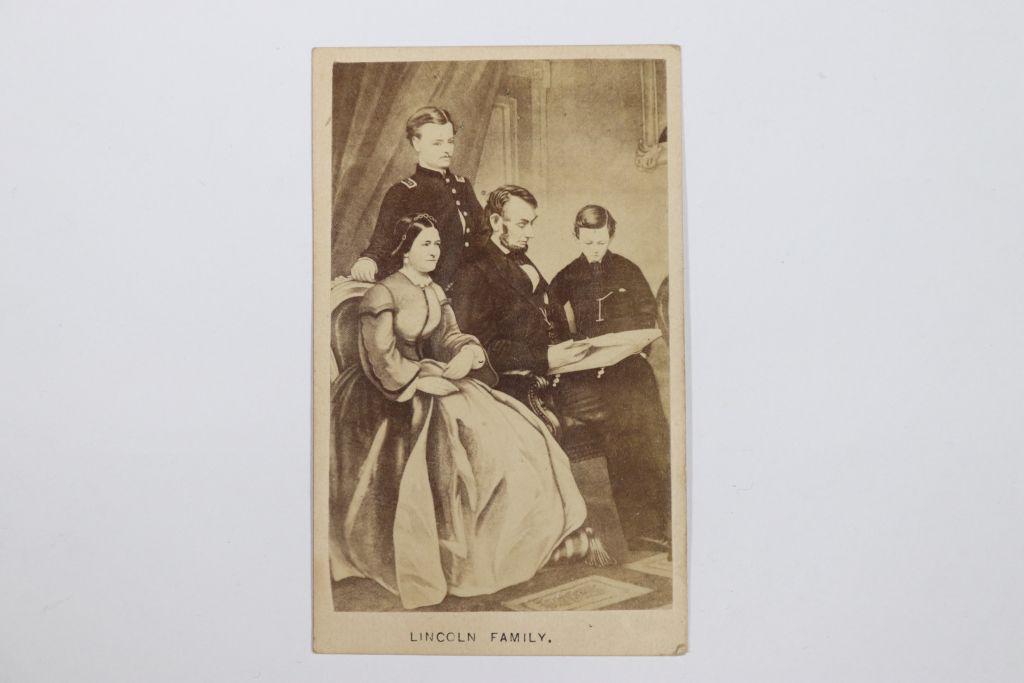 Civil War CdV of Abraham Lincoln and his family