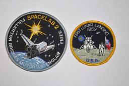 NASA Group of (2) Vintage Mission Patches