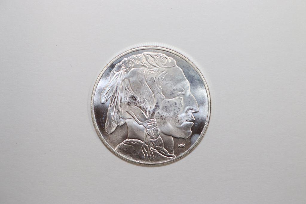 One Troy Oz Silver/Buffalo Round