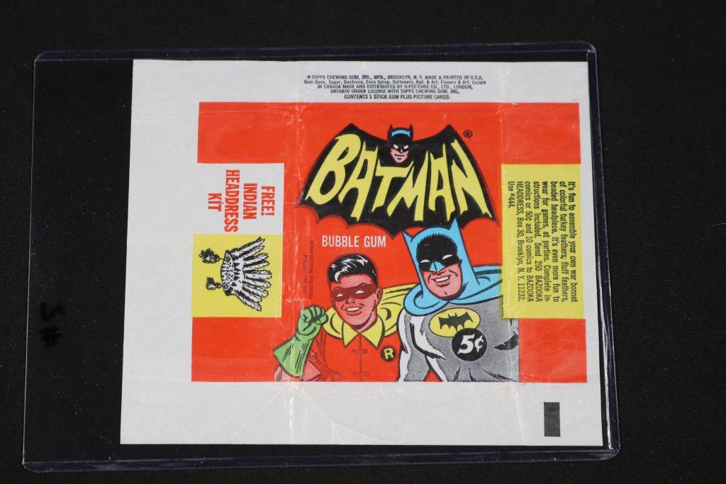 1966 Topps Batman gum card wrapper