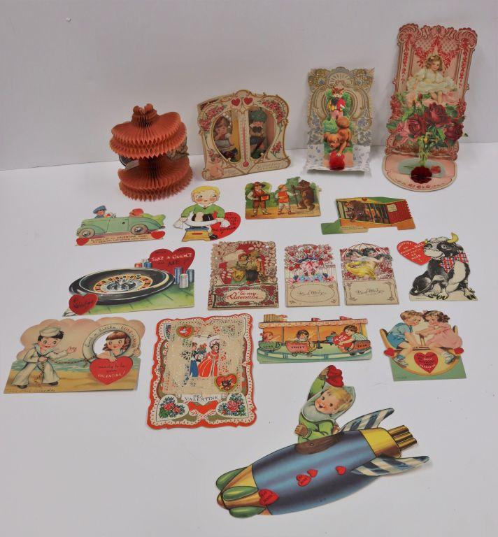 Lot (18) Antique Valentines