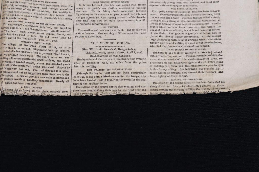 Lee Surrenders 4/10/1865 Newspaper