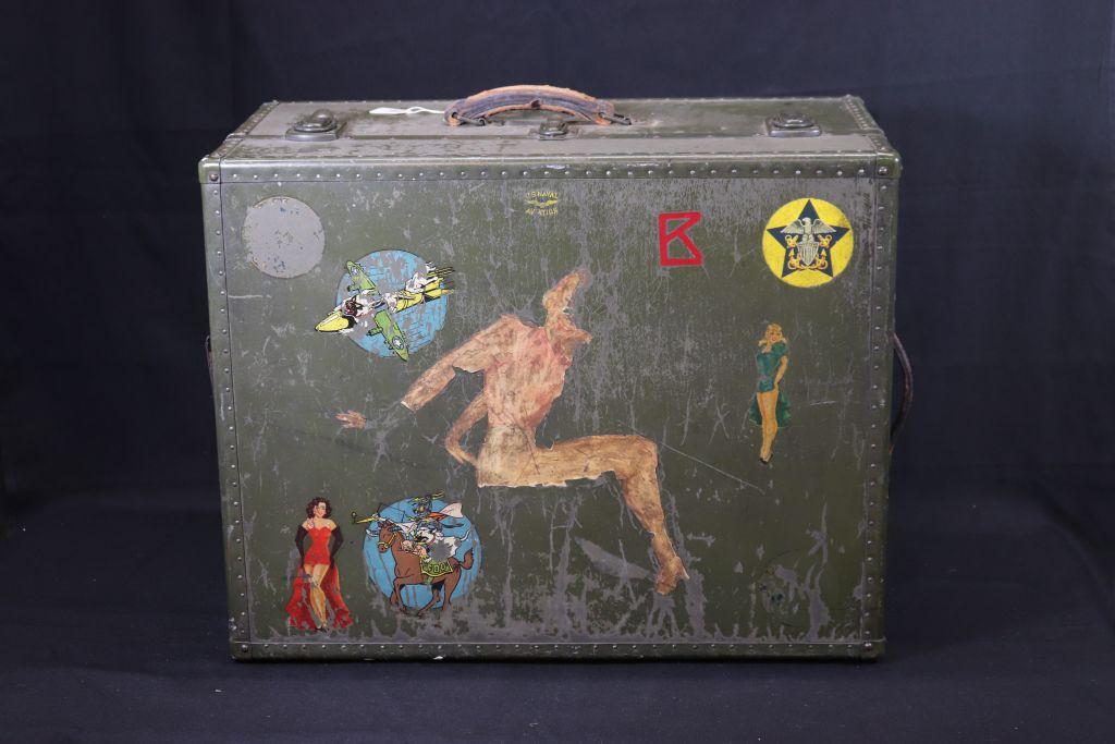 WWII Naval Aviators Trunk w/Contents