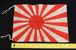 WWII Japanese Rising Sun Flag w/writing