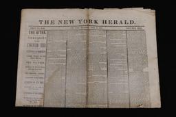 Lincoln Assassination Newspaper 4/20/1865