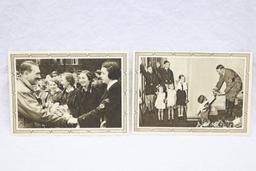 (2) Adolf Hitler w/Children Postcards