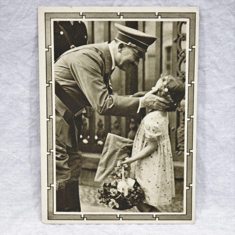 Adolf Hitler Nazi Postcard w/Child