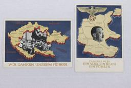 (2) Nazi Adolf Hitler Postcards