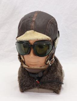 WWII U.S. Aviation Pilot Helmet