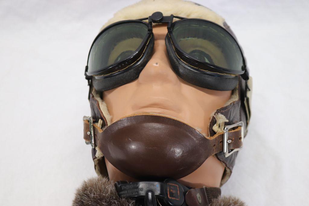 WWII U.S. Aviation Pilot Helmet