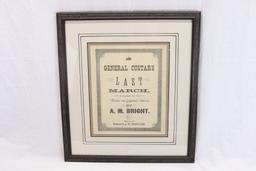 Rare!  Custer's Last March Sheet Music