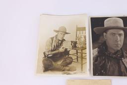 (3) Photos of Silent Movie Star Wm. S. Hart