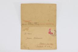 Nazi Conc. Camp Sachsenhausen Letter
