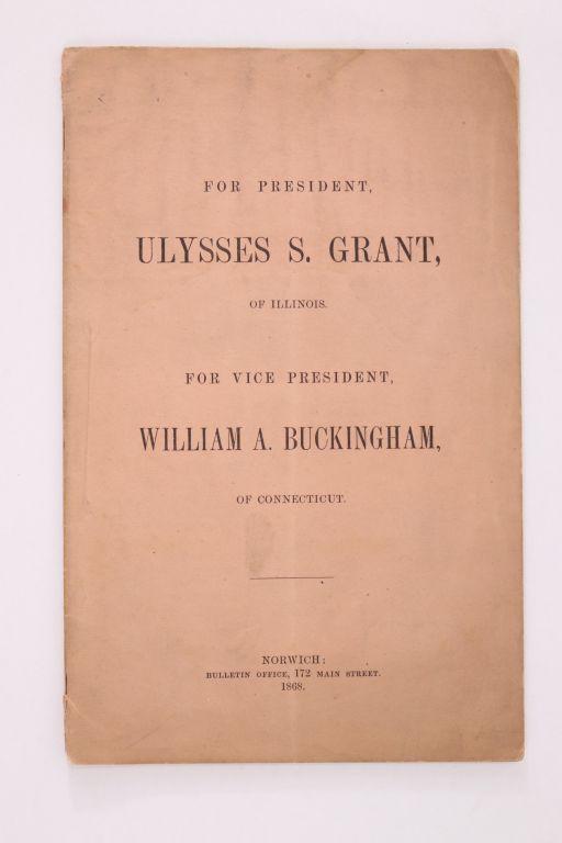 1868 U.S. Grant Campaign Booklet