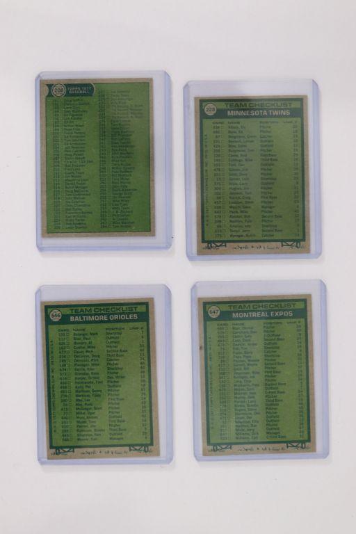 1977 Topps Baseball Team Cards/Checklist