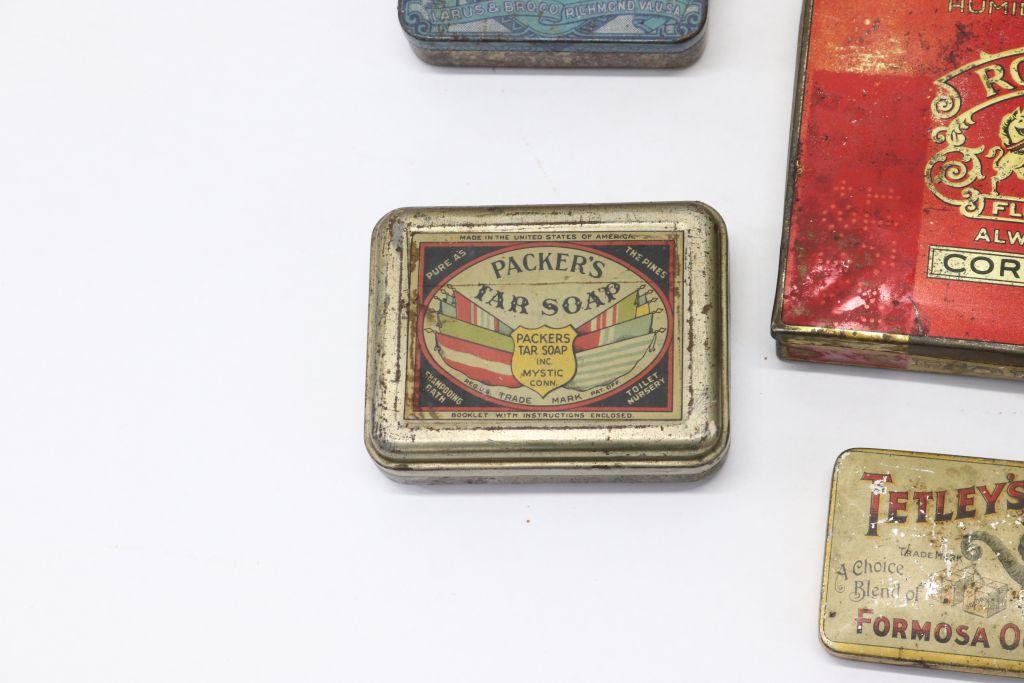 Lot (7) Assorted Antique Tins