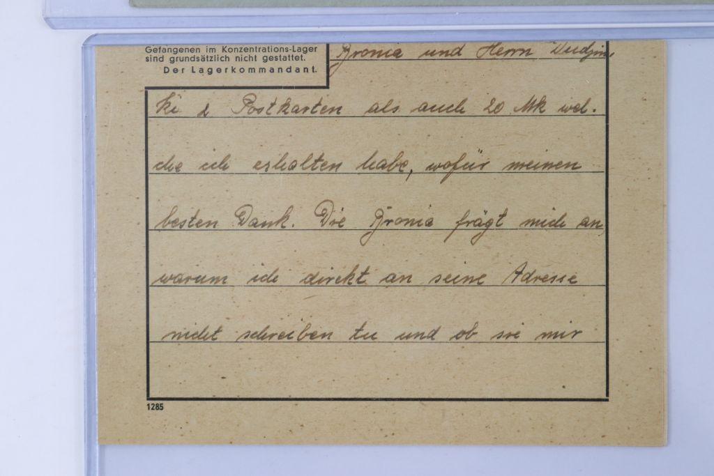 Dachau Concentration Camp Letter & Env.