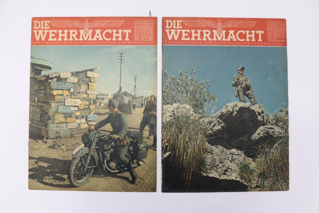 2 WWII Issues "Die Wehrmacht" Nazi Mag.