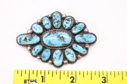 Navajo Silver & Turquoise Broach