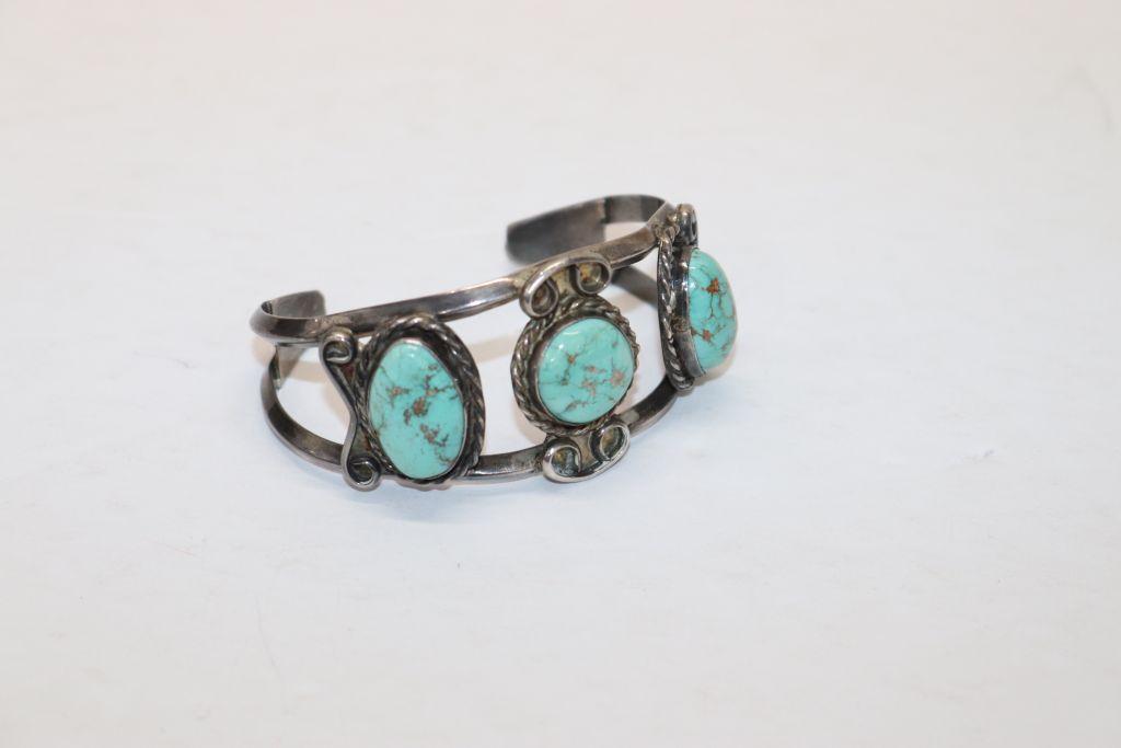 Silver & Turquoise Cuff Bracelet
