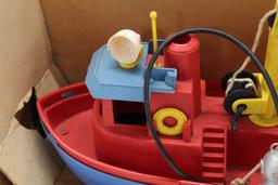 1950's Ideal Toys Salvage Boat w/Diver in original box