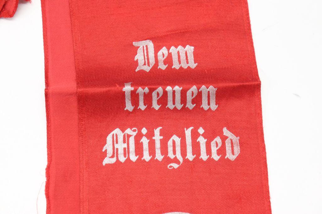 Nazi DAF Funeral Coffin Sash