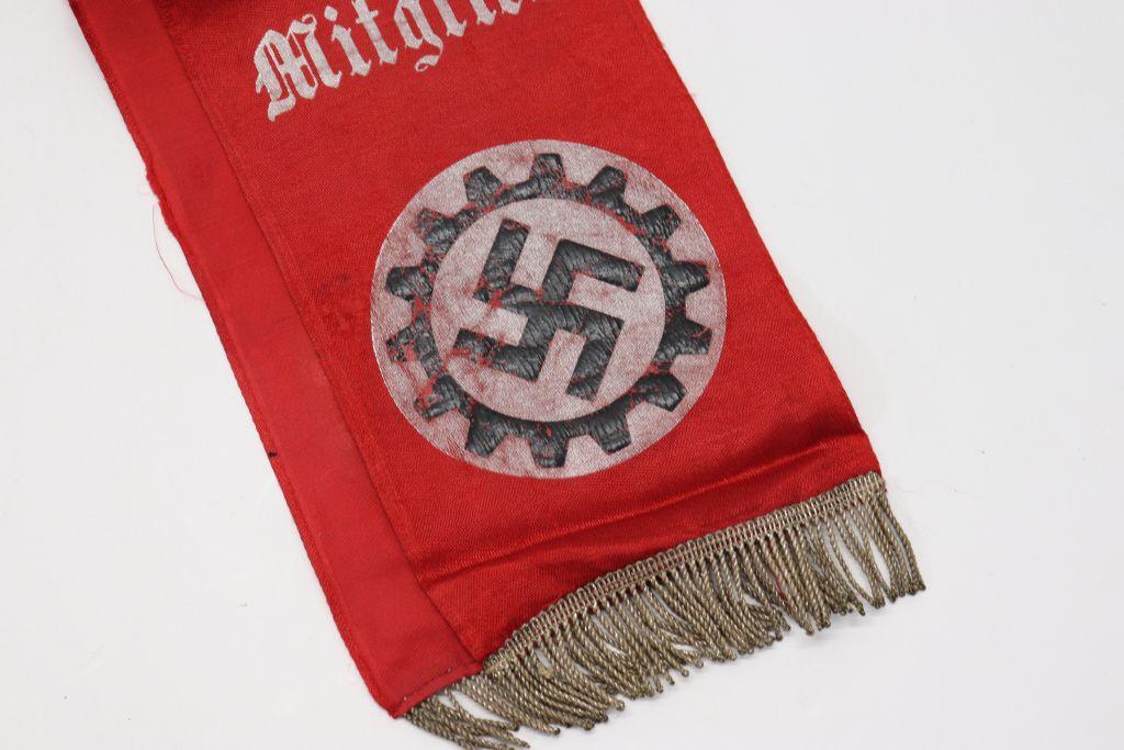 Nazi DAF Funeral Coffin Sash