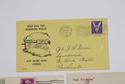 (3) WWII Anti-Hitler Patriotic Postal Covers