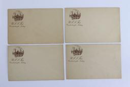 (4) 1920-22 USS Fox Stationery Envelopes