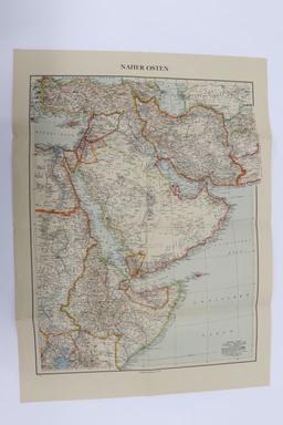 1941 Nazi Wehrmacht Middle East Map