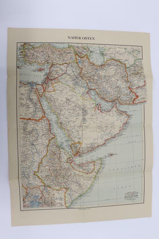 1941 Nazi Wehrmacht Middle East Map