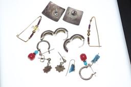 Group of (6) Pairs Silver Earrings