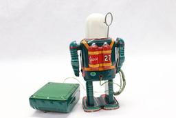 Space Man Commando Tin Litho Robot