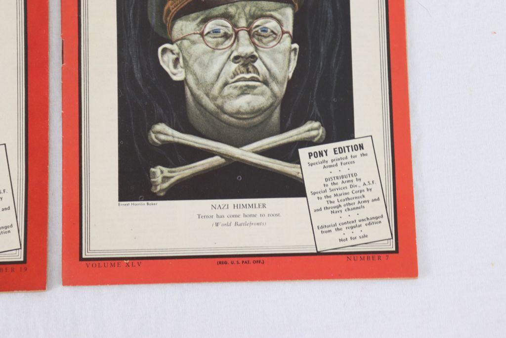 WWII Hitler & Himmler Time Magazines