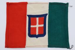 WWII Italian Hitler Visit Rally Handheld Flag