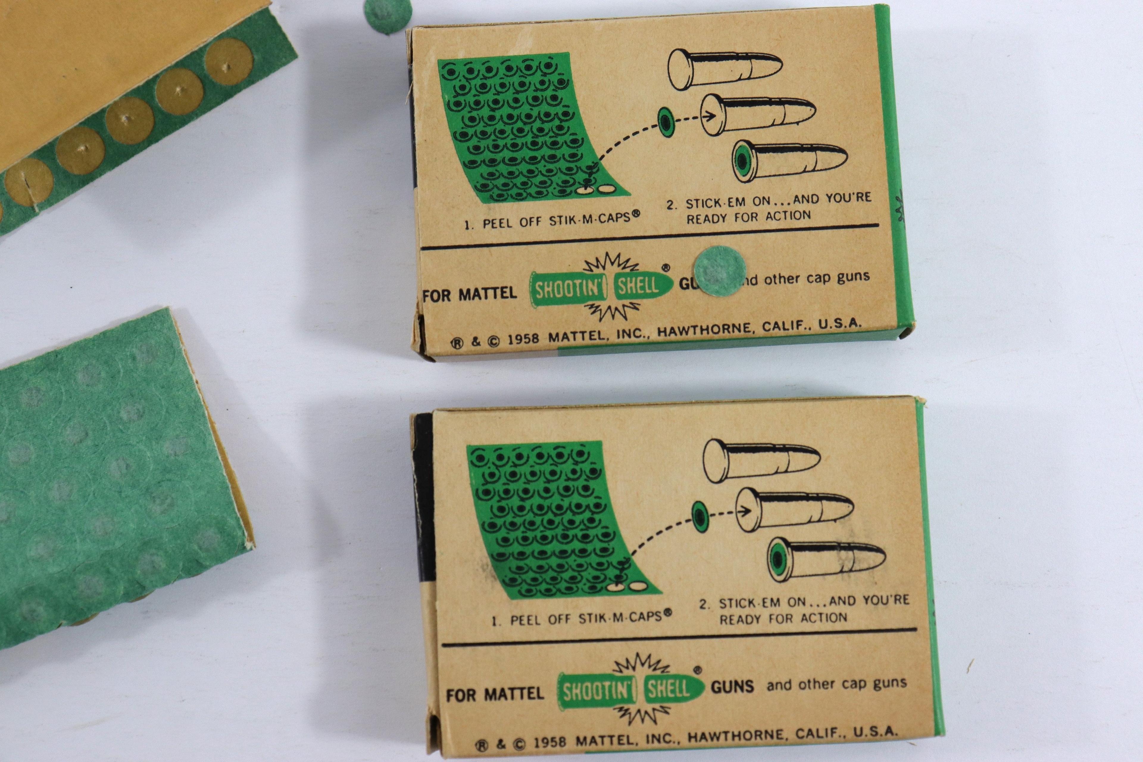 1960's Mattel 'Greenies' Stick-M Cap Boxes