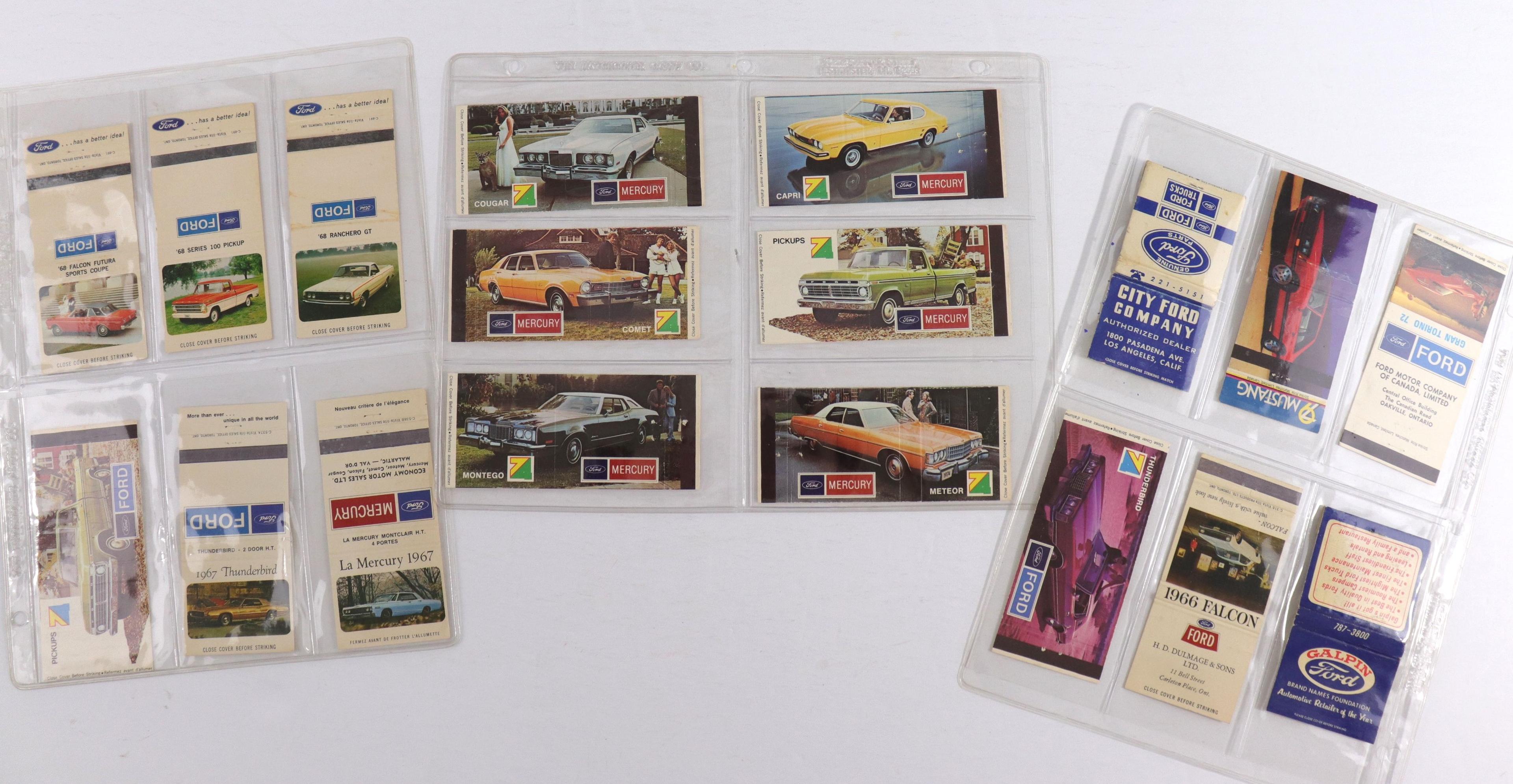 (18) 1960's/70's Ford Matchbooks