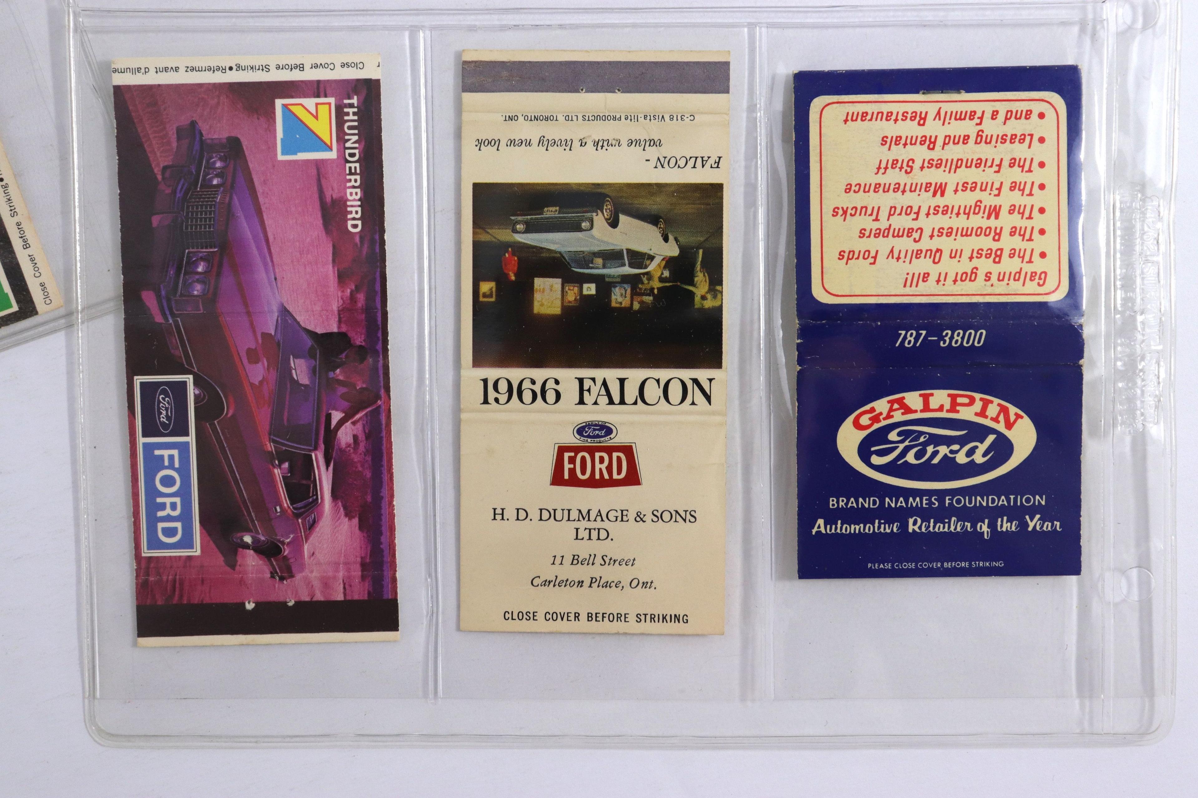 (18) 1960's/70's Ford Matchbooks