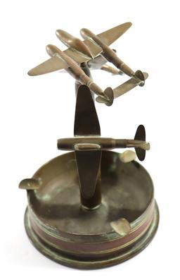 Great WWII Airplane Trench Art Ashtray