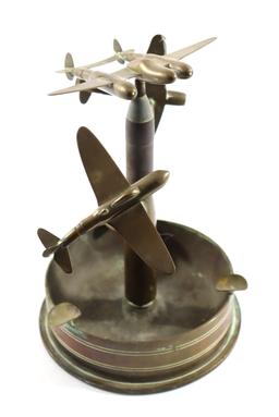 Great WWII Airplane Trench Art Ashtray