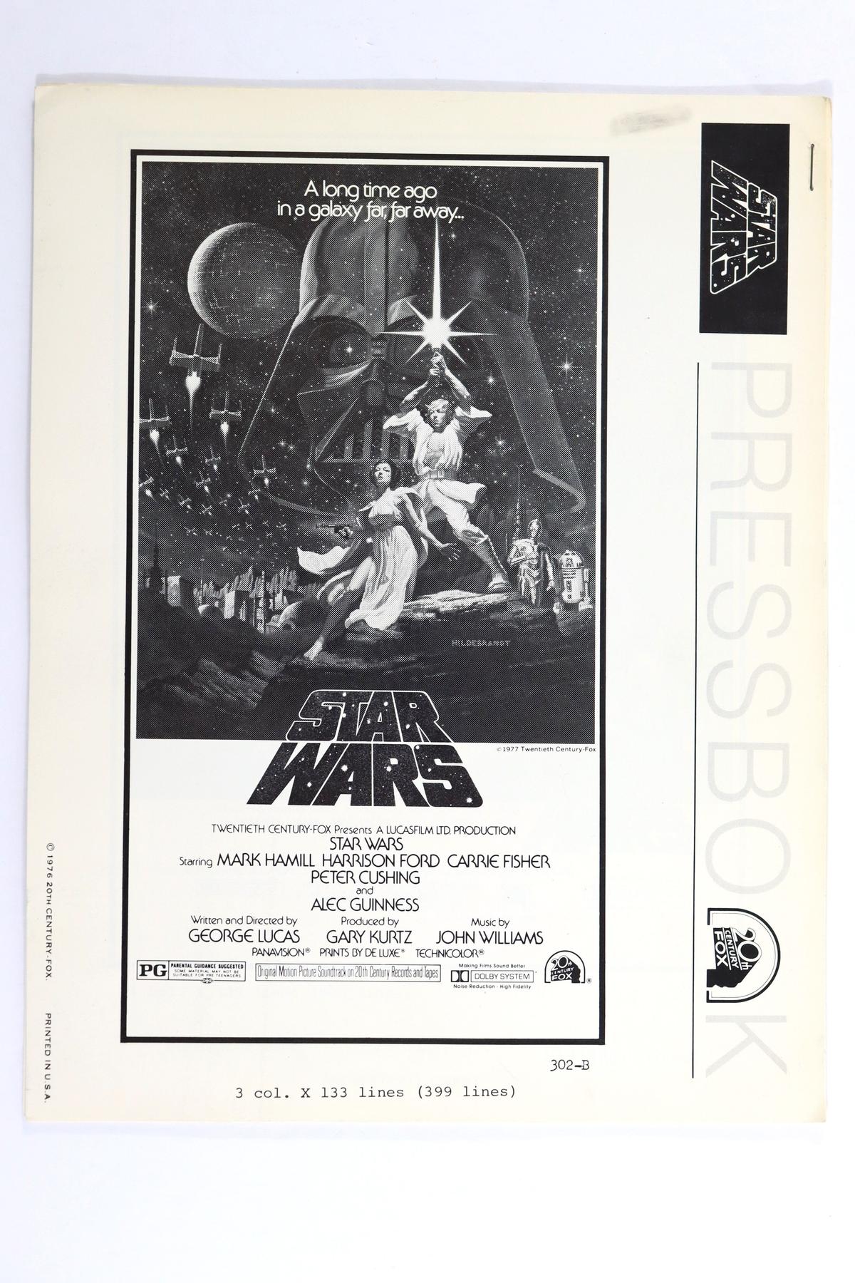 Star Wars Original Style A Press Book