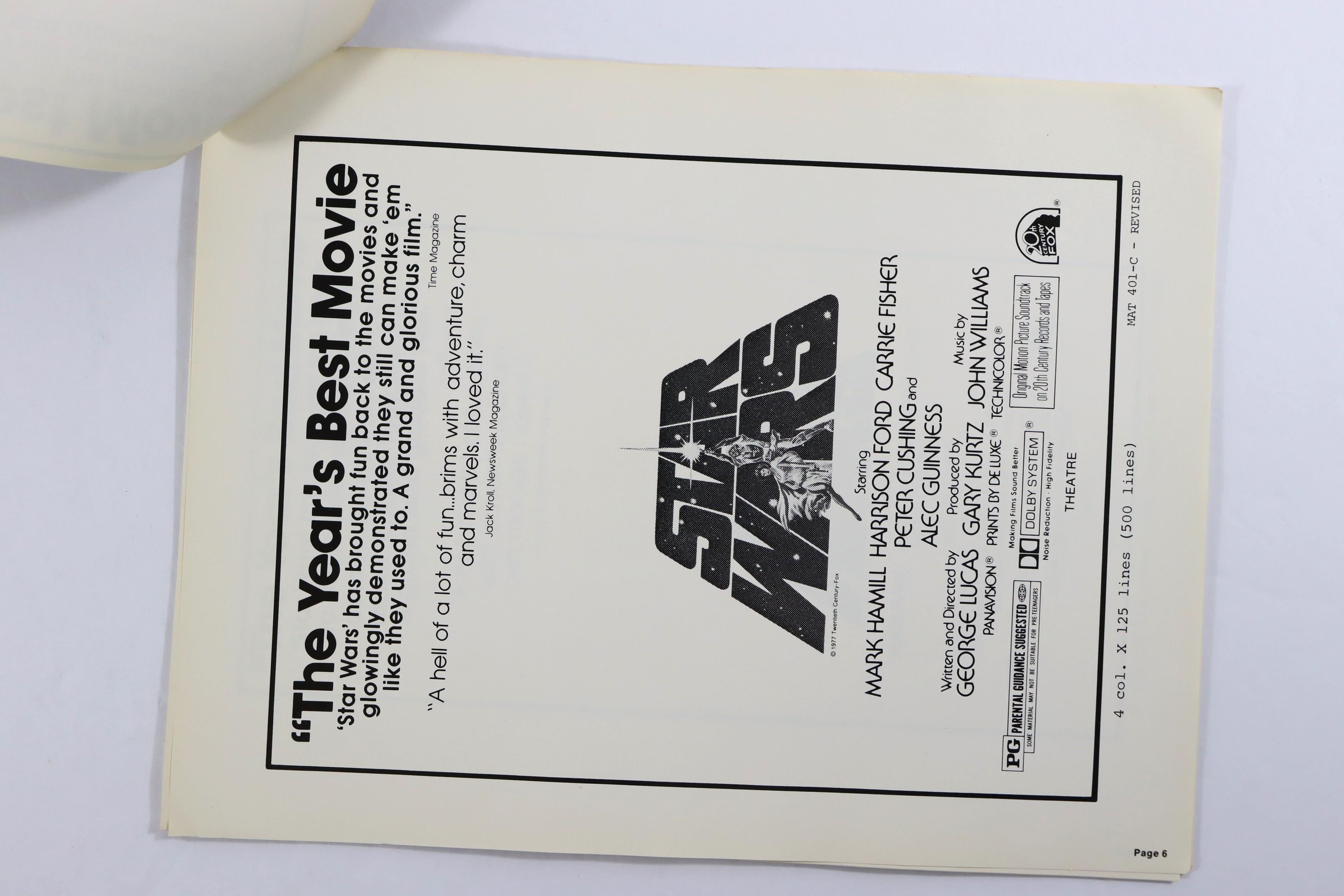 Star Wars Original Style A Press Book