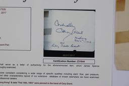 Cary Grant Autograph w/COA